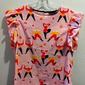 Nooworks Star Girl Ruffle Top Size Medium